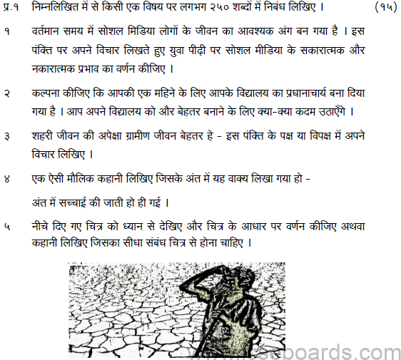 hindi essays for class 10
