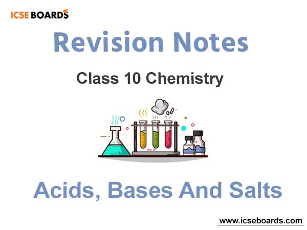 ICSE Class 10 Acids Bases and Salts Notes
