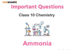 Ammonia ICSE Class 10 Chemistry Questions