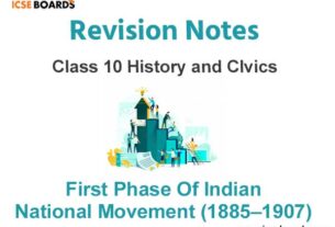 First Phase of Indian National Movement ICSE Class 10 History