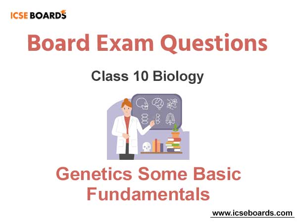 Genetics Some Basic Fundamentals ICSE Class 10 Biology