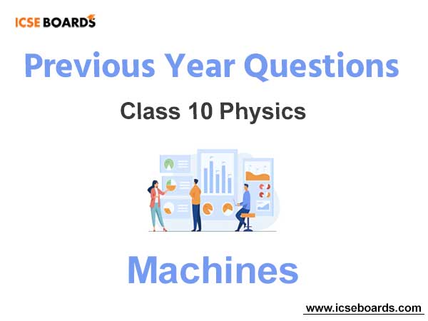 Previous Year Questions ICSE Class 10 Physics Machines