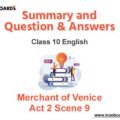 Merchant of Venice Act 2 Scene 9 Summary