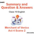 Merchant of Venice Act 4 Scene 2 Summary