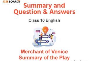 Merchant of Venice Summary of the Play