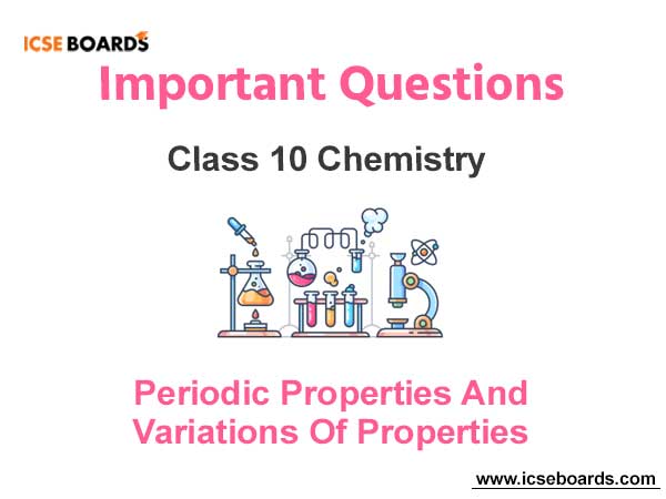 Periodic Properties and Variations ICSE Class 10 Chemistry Questions