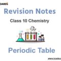 ICSE Class 10 Periodic Table Notes