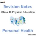 physical education class 10 ICSE Personal Health