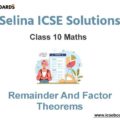 Selina ICSE Class 10 Maths Solutions Chapter 8 Remainder And Factor