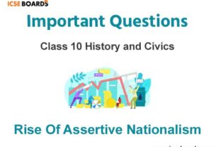 Rise of Assertive Nationalism ICSE Class 10 Questions