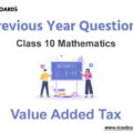 Previous Year Questions ICSE Class 10 Mathematics Value Added Tax