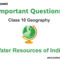 Water Resources of India ICSE Class 10 Geography