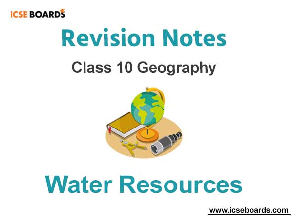 Water Resources ICSE Class 10 Geography Notes