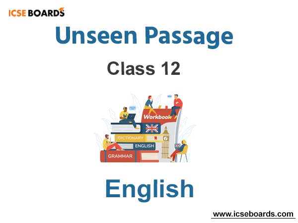 ICSE Class 12 English Unseen Passages Comprehensions With ..