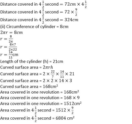 Selina ICSE Class 10 Maths Solutions Chapter 20 Cylinder Cone And Sphere Surface Area Volume