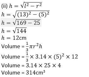 Selina ICSE Class 10 Maths Solutions Chapter 20 Cylinder Cone And Sphere Surface Area Volume